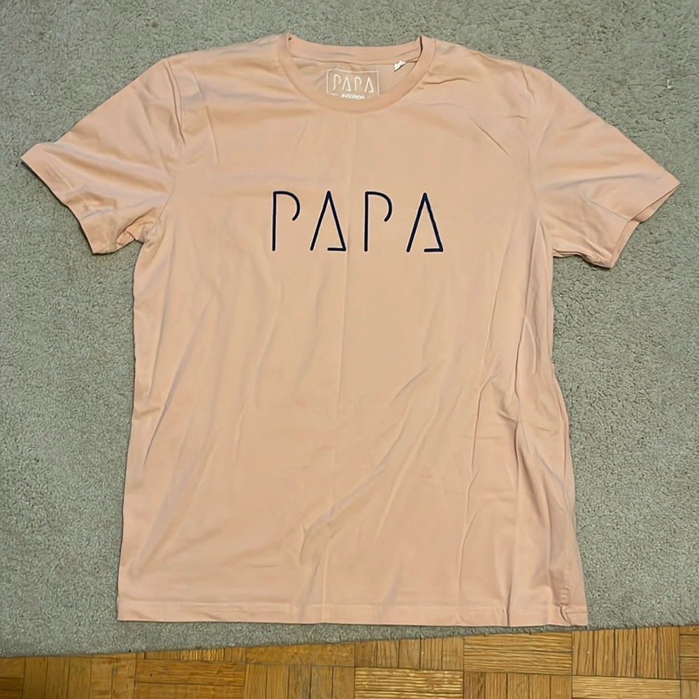 Papa shirt in salmon pastel colour